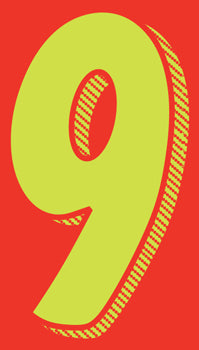 Number window sticker