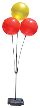Reusable balloon ground display kit