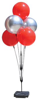 Reusable balloon ground display kit