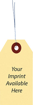 Manila tags with wire inserted - imprinted - form tww-1