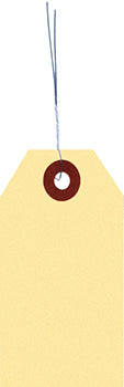 Manila tags with wire inserted - plain / stock - form tww-1