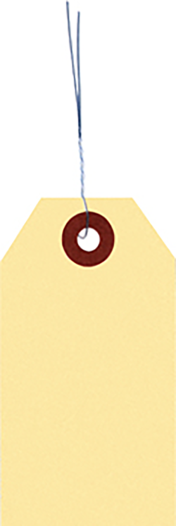 Manila tags with wire inserted - plain - form tww-4