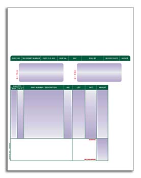 Laser cut sheets - form lzr-pt-inv