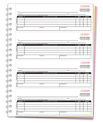 Purchase order books - Form NC-124-3