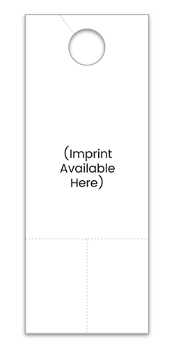 Custom imprinted two-tab hang tag