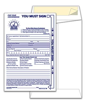 Standard night drop (after hours) envelope - plain with peel strip