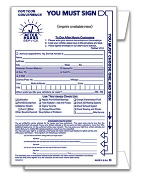 Standard night drop (after hours) envelope - custom imprinted