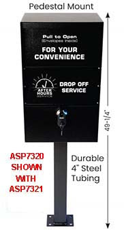Caats™ brand - 24" post for self-contained night drop box