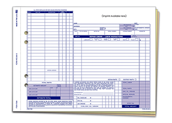Repair order - custom imprinted - Form RO-664-3