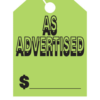 Jumbo mirror hang tags