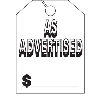 Jumbo mirror hang tags
