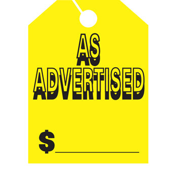 Jumbo mirror hang tags