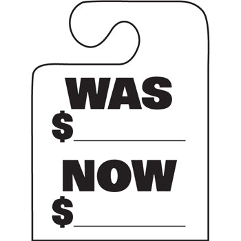J-hook mirror hang tags