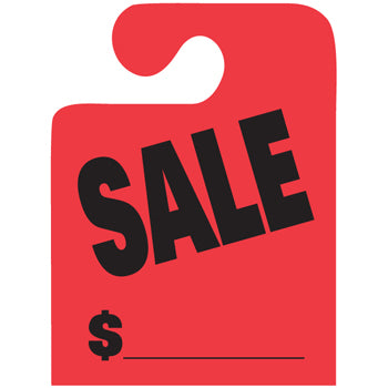 J-hook mirror hang tags