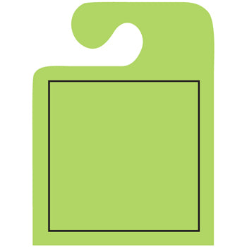 J-hook mirror hang tags