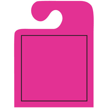 J-hook mirror hang tags
