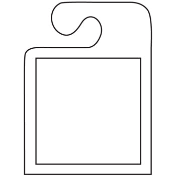 J-hook mirror hang tags