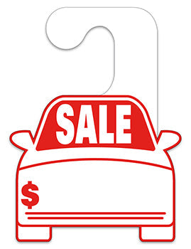 J-hook mirror hang tags
