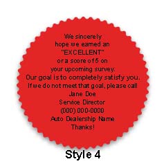 2" starburst labels (csi) - Fluorescent Red