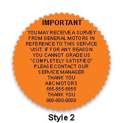 2" starburst labels (csi) - Fluorescent Orange