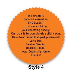 2" starburst labels (csi) - Fluorescent Orange