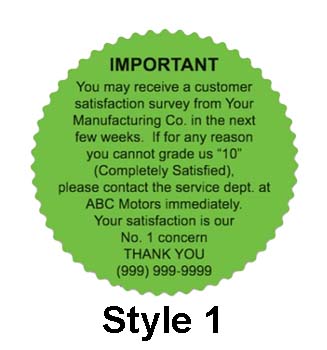 2" starburst labels (csi) - Fluorescent Lime