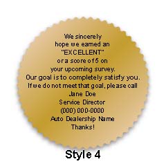 2" starburst labels (csi) - Metallic Foil Gold