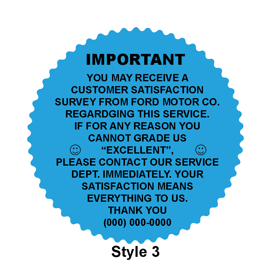 2" starburst labels (csi) - Fluorescent Blue