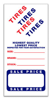 Tire advertising labels