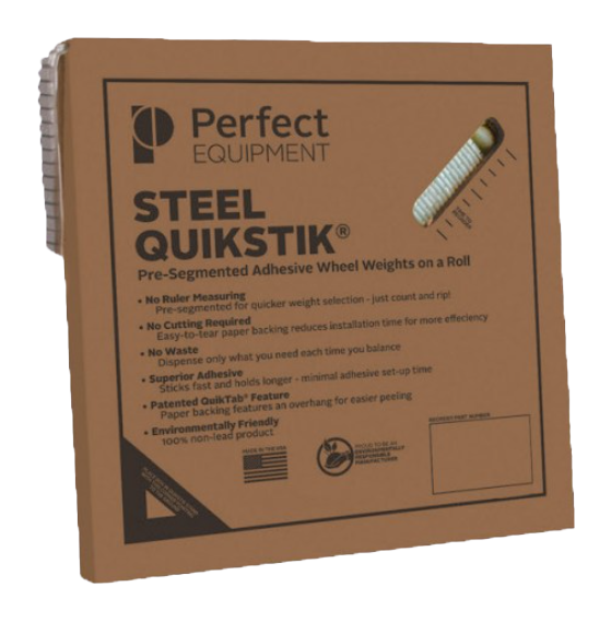 Quickstik® Adhesive Wheel Weights - Roll Steel - .50 oz