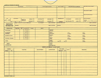 Filerite™ brand - employee file jacket - form 201