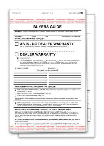 Peel-n-Seal™ Brand - Hanging buyers guide - 2-part
