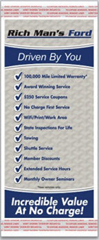Addendum stickers (tape adhesive)