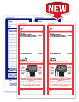 Peel-n-Seal™ Brand - addendum stickers (adhesive) - custom