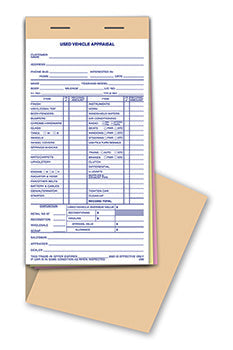 Used vehicle appraisal books - form 298