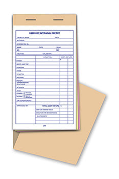 Used vehicle appraisal books - form 299