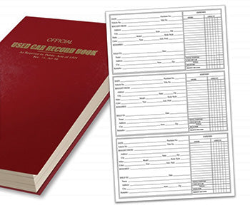 Used car record book (police book)