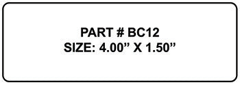 4" x 1.5" Blank bar code labels - BC12 (RDT4-400150-1P)