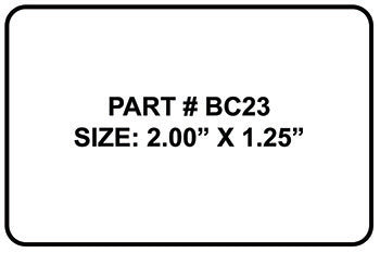 Blank bar code labels - BC23 (RDT4-200125-1P)