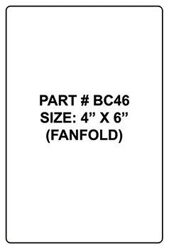 Blank fan fold bar code labels