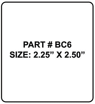 2.25" x 2.5" Blank bar code labels - BC6 (RDT4-225250-1P)