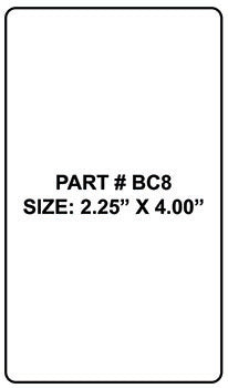 2.25" X 4" Blank bar code labels - BC8 (RDT4-225400-1P)