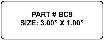 3" X 1" Blank bar code labels - BC9 (RDT4-300100-1P)