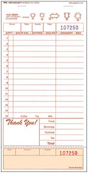 Guest Checks - 2-part booked - DP-620