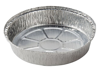 9" round aluminum take out pans - food storage container