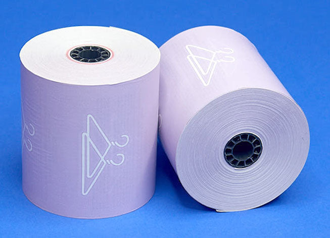 3 1/8" x 230' Laundry thermal paper rolls - lavender