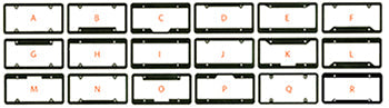 License plate frame style d