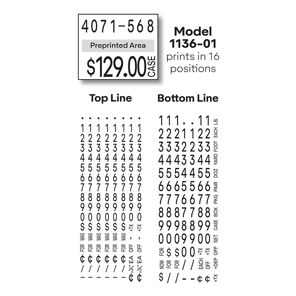 Monarch® 1136 - Avery Dennison™ - 2 Line Price Marking Labeler
