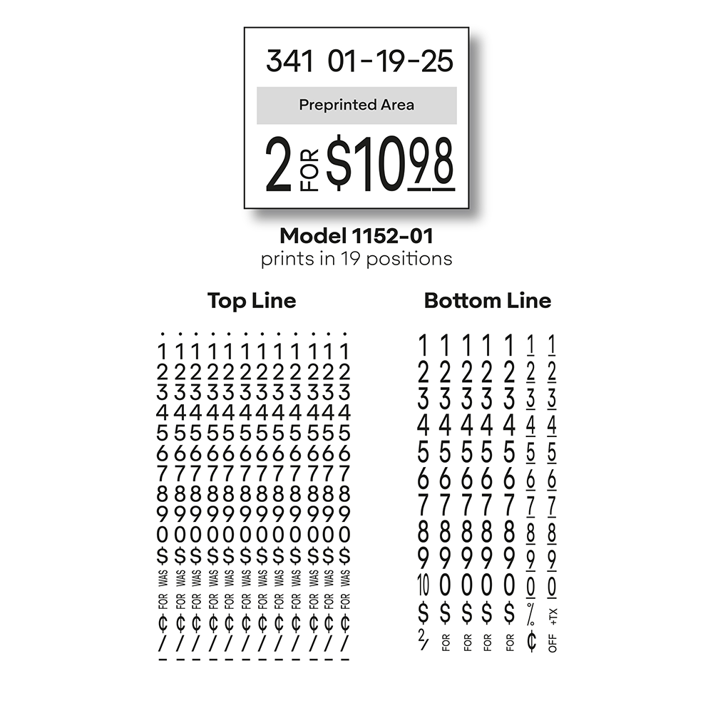 Monarch® 1152 - Avery Dennison™ - 2 Line Price Marking Labeler