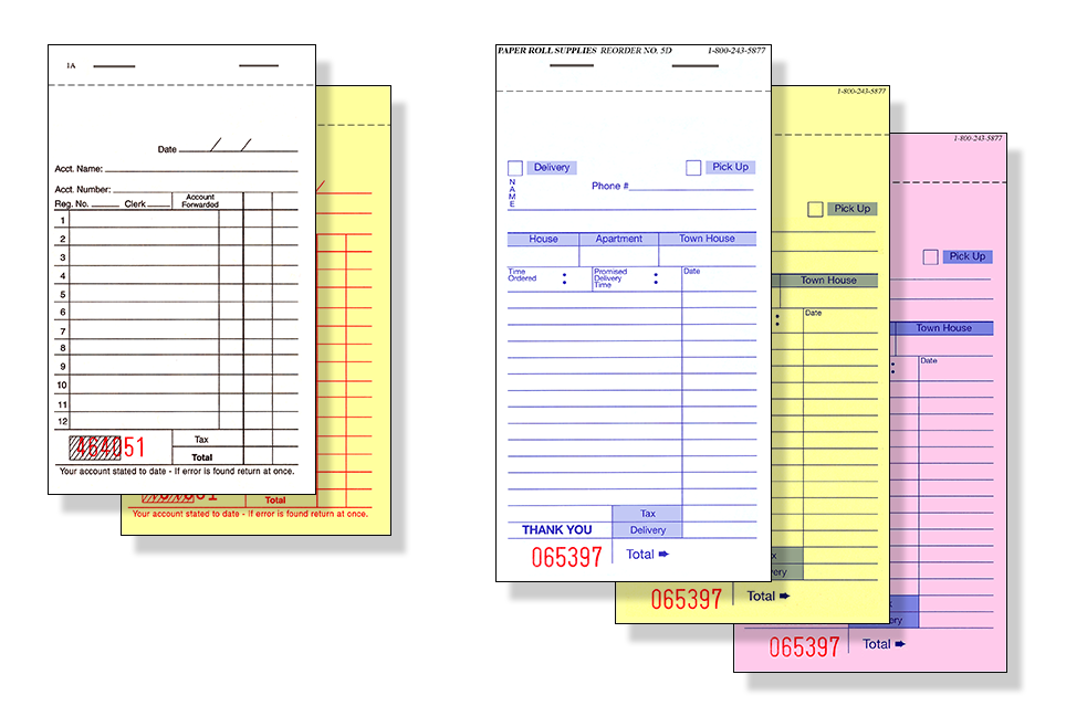 3 & 4 Part Checks and Sales Books